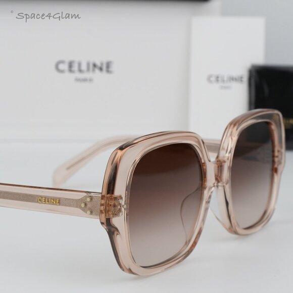 BRAND NEW Celine CL40241F 72F Transparent Pink Brown Gradient Women Sunglasses - Picture 5 of 7